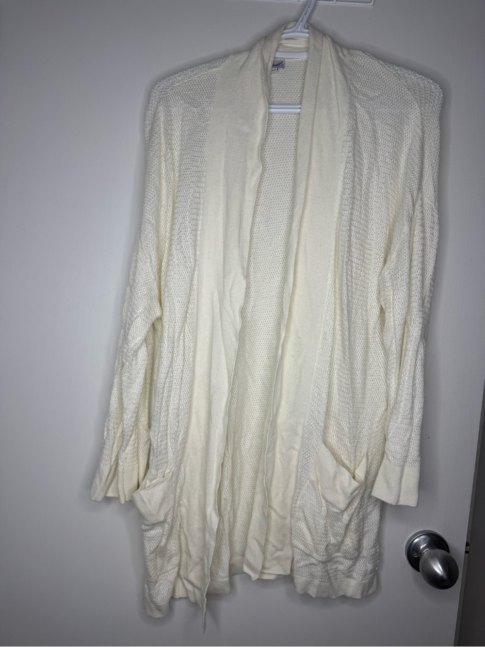Kismet Light Cream Open-Front Women's Cardigan Sweater